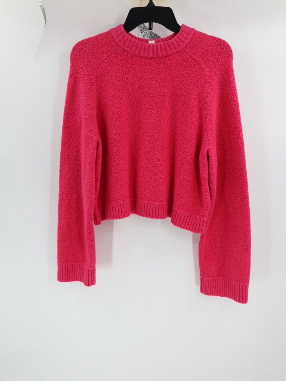 Lululemon sweater women XS Brushed Cotton Merino Blend Crewneck Pink Long Sleeve